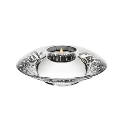 Orrefors Discus Crystal Votive In Clear