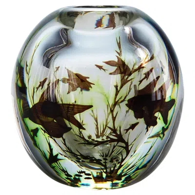 Pre-owned Orrefors Early Fish Graal Vase By Edward Hald For , Sweden 1948 In Transparent