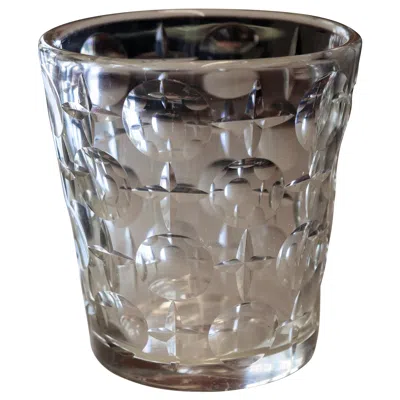 Pre-owned Orrefors Early Modernist Cut Crystal Ice Bucket By  In Gray