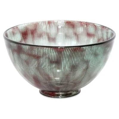 Pre-owned Orrefors Edvin �hrstr�m For  Swedish Art Glass Bowl Mid Century Danish Modern In Gray