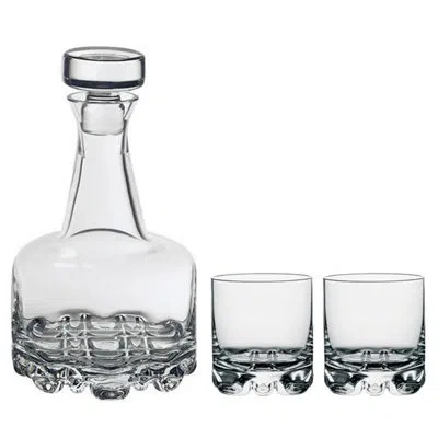 Orrefors Erik 3 Piece Whiskey Decanter Set