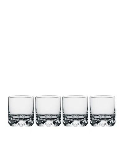 ORREFORS ERIK DOUBLE OLD FASHIONED GLASSES, SET OF 4