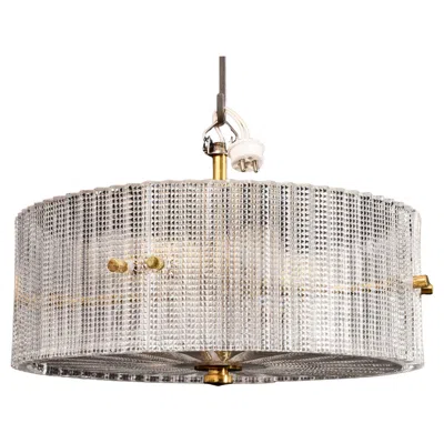 Pre-owned Orrefors Four Panel Crystal Pendant By Carl Fagerlund, 1970, Sweden In Transparent