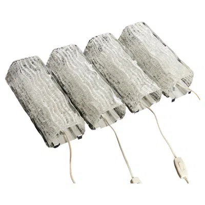 Pre-owned Orrefors Frosted Glass Wall Light By , Mid-century Modern, Sweden 1960 In Transparent