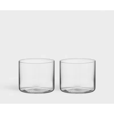 Orrefors Geometry 10oz. Handmade Crystal Drinking Glass Set In Clear