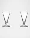 Orrefors Geometry 2 Oz. Snaps Glasses, Set Of 2 In Crystal