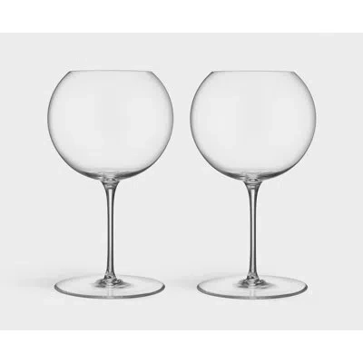 Orrefors Geometry 24.5oz. Handmade Crystal Red Wine Glass Set In Clear