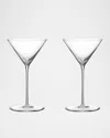 Orrefors Geometry 7 Oz. Martini Glasses, Set Of 2 In Crystal