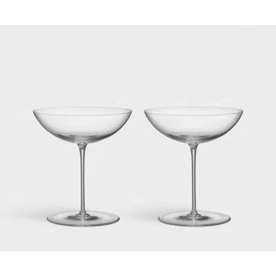 Orrefors Geometry 9oz. Handmade Crystal Margarita Glass Set In Clear
