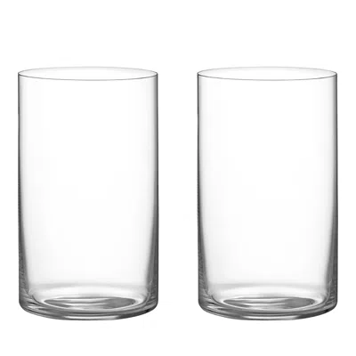 Orrefors Geometry 14 Oz. Beer Glasses, Set Of 2 In Clear