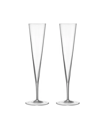 Orrefors Geometry Champagne Glass, Set Of 2 In Clear