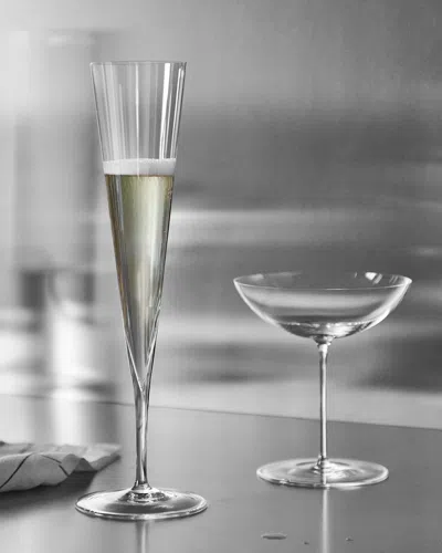 Orrefors Geometry Champagne Glasses, Set Of 2 In Transparent