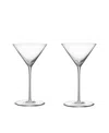 Orrefors Geometry 7 Oz. Martini Glasses, Set Of 2 In Clear