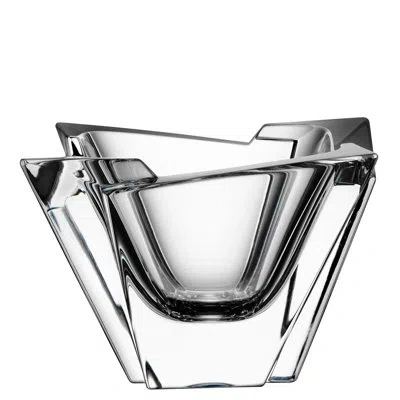 Orrefors Glacial Crystal Abstract Contemporary Decorative Bowl In Clear