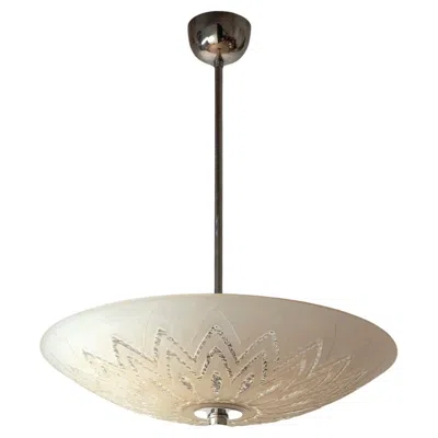 Pre-owned Orrefors Glass Chandelier, 1940s In Sand