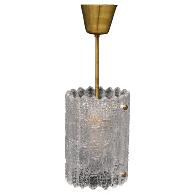 Pre-owned Orrefors Glass Pendant Lamp By Carl Fagerlund For  Sweden 1960s In Transparent