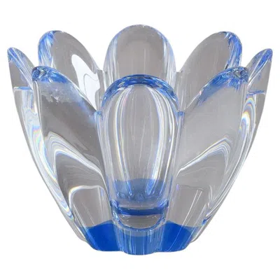 Pre-owned Orrefors Glass Petal Bowl By  In Gray