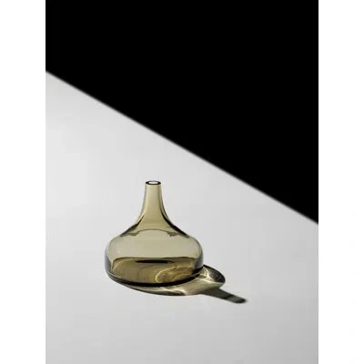 Orrefors Glass Table Vase In Brown