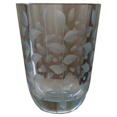 Pre-owned Orrefors Glass Vase By Edward Hald For  In Transparent