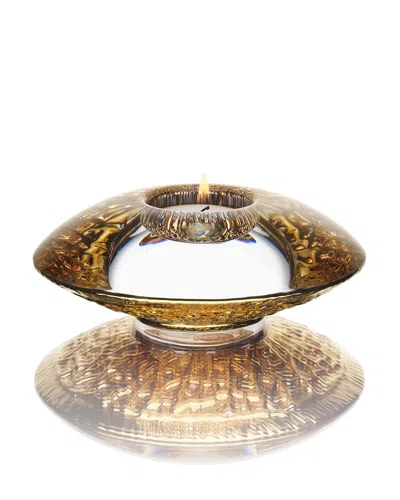 Orrefors Gold Discus Votive