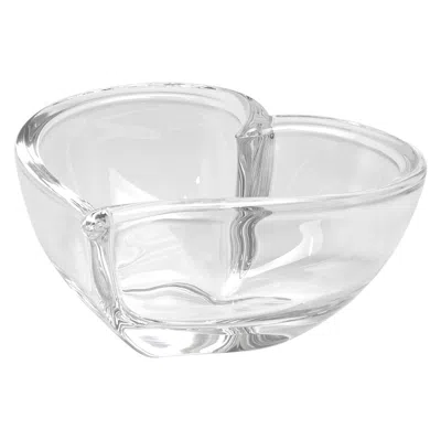Pre-owned Orrefors Heart Bowl Votive Small In Gray