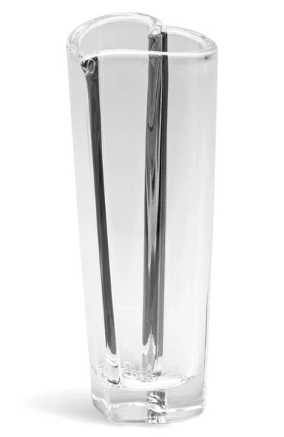 Orrefors Heart Bud Vase In Clear
