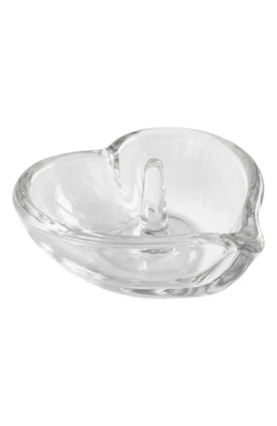 Orrefors Heart Crystal Ring Holder In Clear