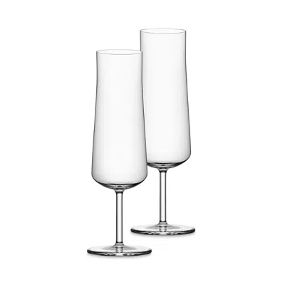 ORREFORS INFORMAL CHAMPAGNE FLUTE, SET OF 2