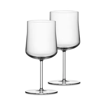 ORREFORS INFORMAL LARGE GLASS, SET OF 2