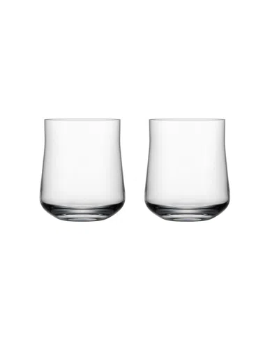 ORREFORS INFORMAL TUMBLER GLASS SET, 2 PIECES
