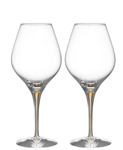 Orrefors Intermezzo Aroma Stemware Set Of 3 In Gold