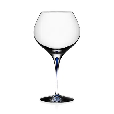 ORREFORS INTERMEZZO BLUE BOUQUET RED WINE GLASS