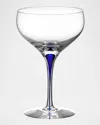 Orrefors Intermezzo Coupe Glass In Clear/blue