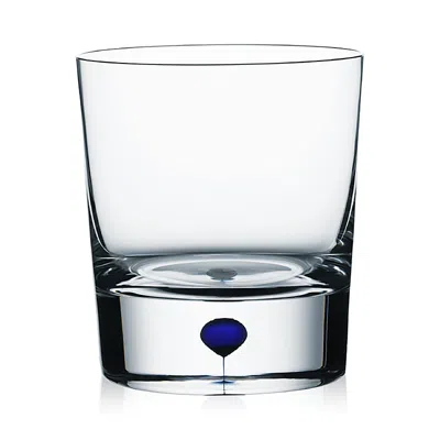 ORREFORS INTERMEZZO BLUE DOUBLE OLD FASHIONED GLASS