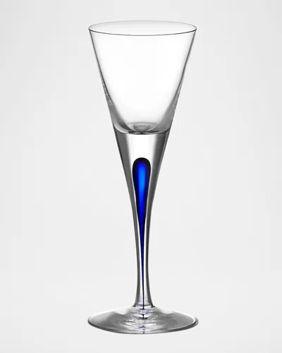Orrefors Intermezzo Blue Snaps Glass