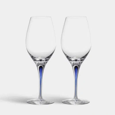 Orrefors Intermezzo Blue Wine 2-pack In Blue,clear