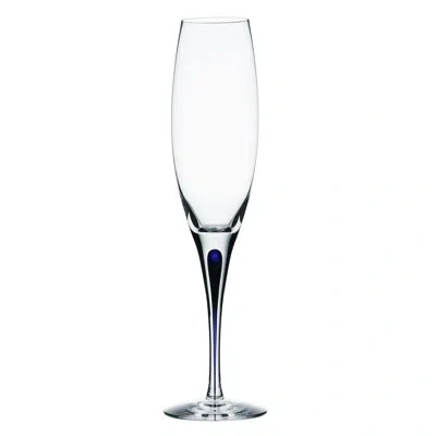 Orrefors Intermezzo Glass Flute In Blue,clear