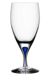 Orrefors Intermezzo Blue Iced Beverage Glass In Clear/blue