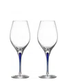 Orrefors Intermezzo Balance 2-piece Wine Glass Set In Blue