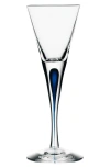 Orrefors Intermezzo Blue Snaps Glass In Clear/blue