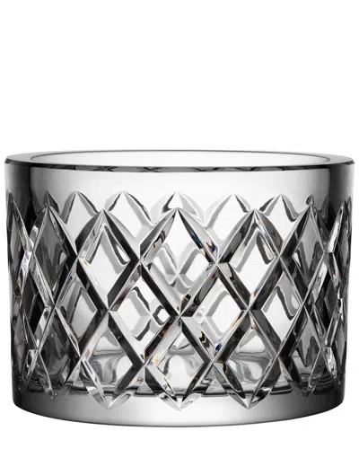 Orrefors Kosta Boda Handmade Checkered Large Legend Bowl In Gray