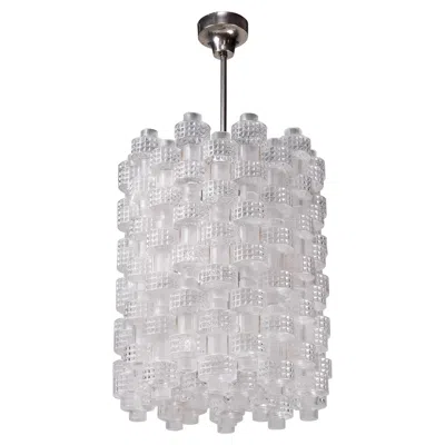 Pre-owned Orrefors Large Chandelier Model Festival By Gert Nyström, 1960s In Transparent