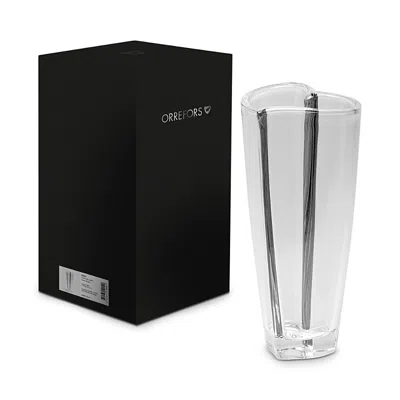 Orrefors Large Heart Vase In Transparent