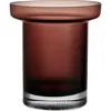 Orrefors Limelight Low Vase In Burgundy