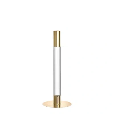 Orrefors Lumiere Candlestick Gold Large