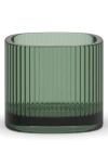 Orrefors Magica Super Circle Medium Glass Votive Holder In Green