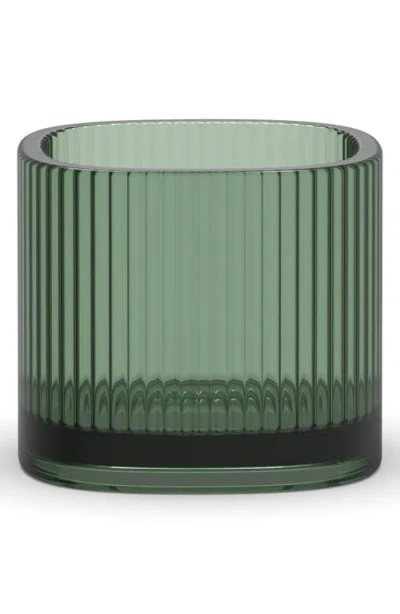Orrefors Magica Super Circle Medium Glass Votive Holder In Green