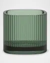 Orrefors Magica Super Circle Medium Glass Votive Holder In Green