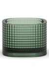 Orrefors Magica Super Circle Small Glass Votive Holder In Green
