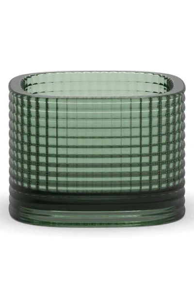 Orrefors Magica Super Circle Small Glass Votive Holder In Green